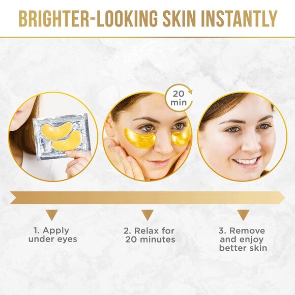 DERMORA Golden Glow Under Eye Patches - Picture 2 of 5